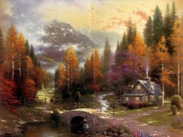 トーマス・キンケード Painting - 平和の谷 トーマス・キンケードの風景